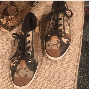 Limited edition Coach patchwork tennis shoes